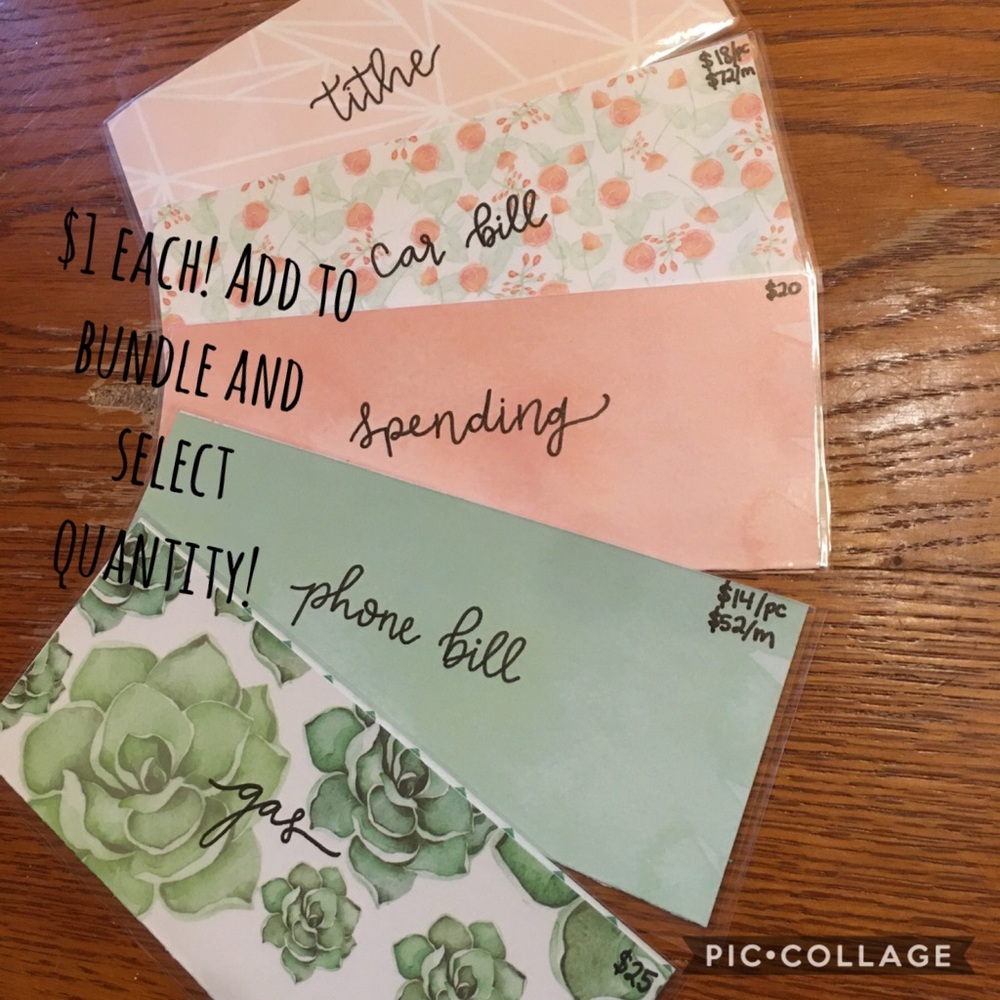 Handmade laminated money envelopes!